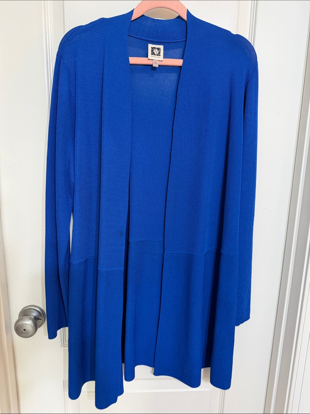 Anne Klein Royal Blue Open-Front Cardigan